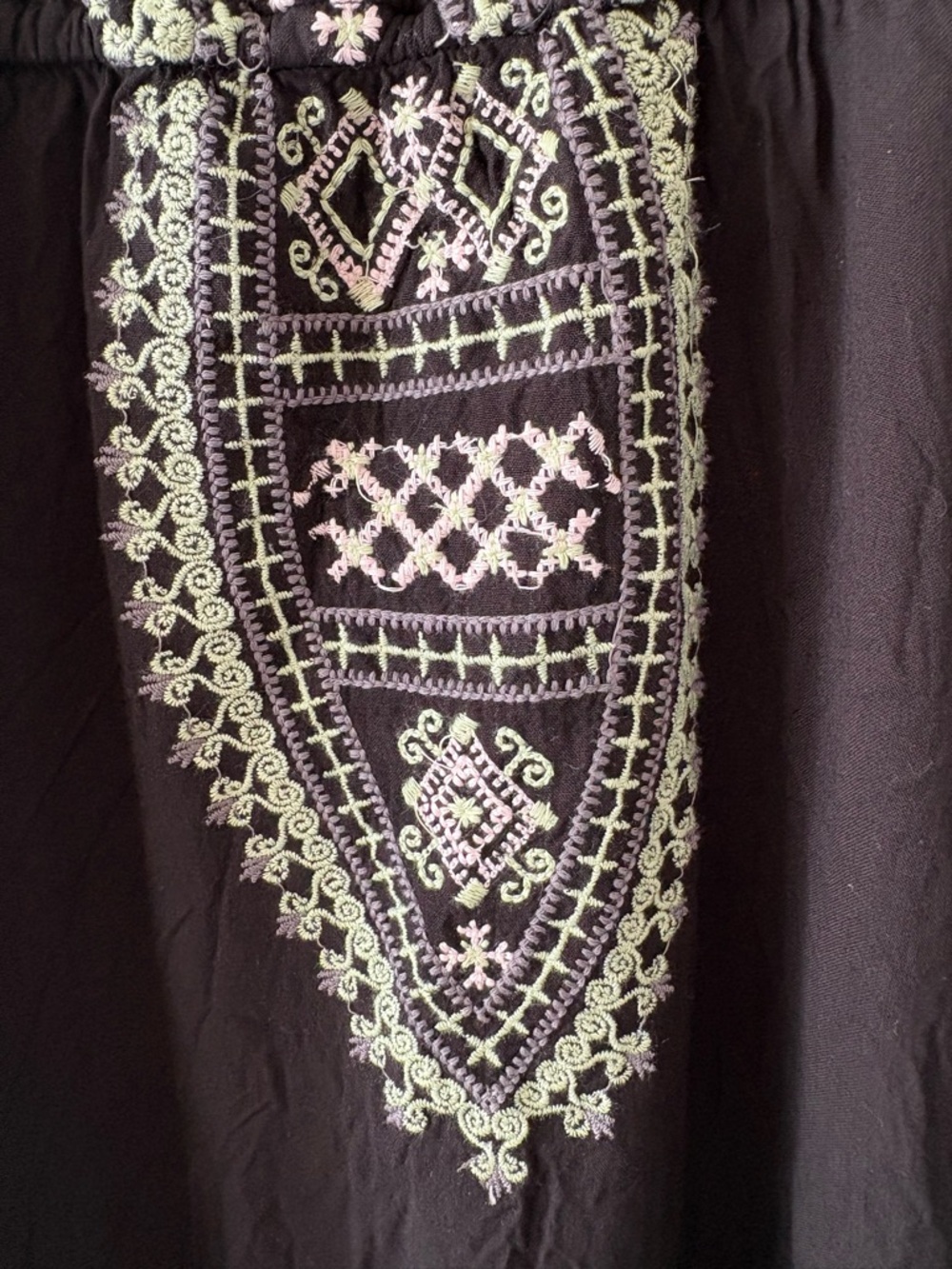 Cute Options Black Embroidered Maxi Dress Women’s Size S - Picture 5 of 11